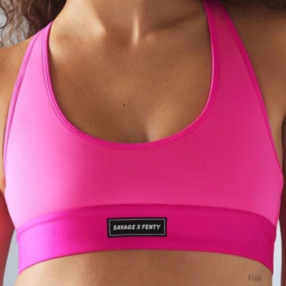 Savage X Fenty Lineup Low-Impact Sports Bra SZ 8-10 pink NWT - Picture 1 of 4